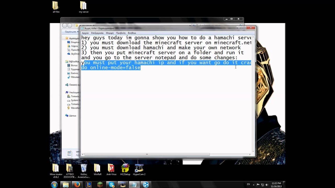 how-to-make-a-minecraft-server-using-hamachi-youtube