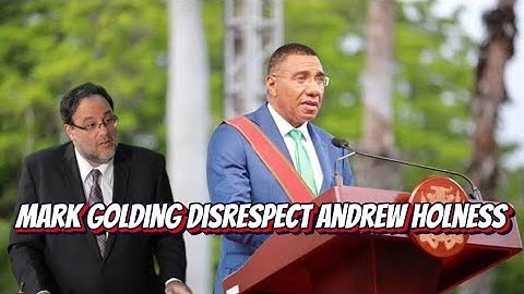 Mark golding disrespect prime Minister Andrew holness at swearing in ceremony