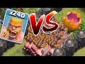 Clash Of Clans - SCARY PUMPKIN Vs. 240 BARBS!! (TROLL DEFENSE!!)