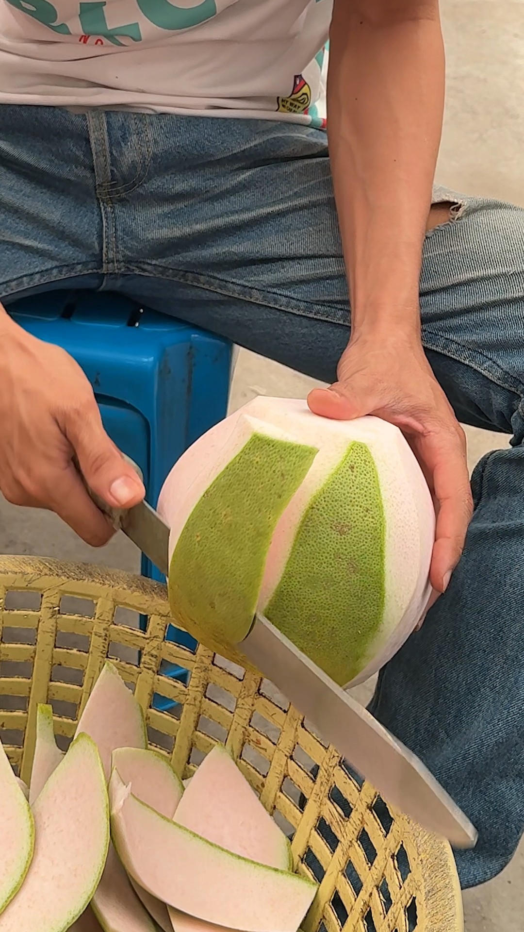 Must Try! Giant Pink Orange - Fruit Cutting Skills