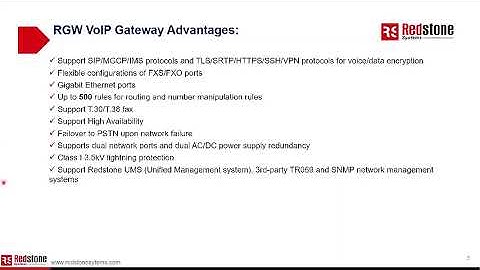 RGW VoIP Gateway Intro I