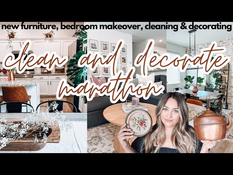 CLEAN AND DECORATE WITH ME 2023 / DECORATING IDEAS / HOME UPDATES, NEW FURNITURE / BROOKE ANN