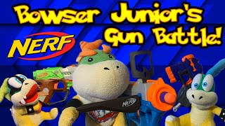 Bowser Junior's Nerf Gun Battle! - Super Mario Richie