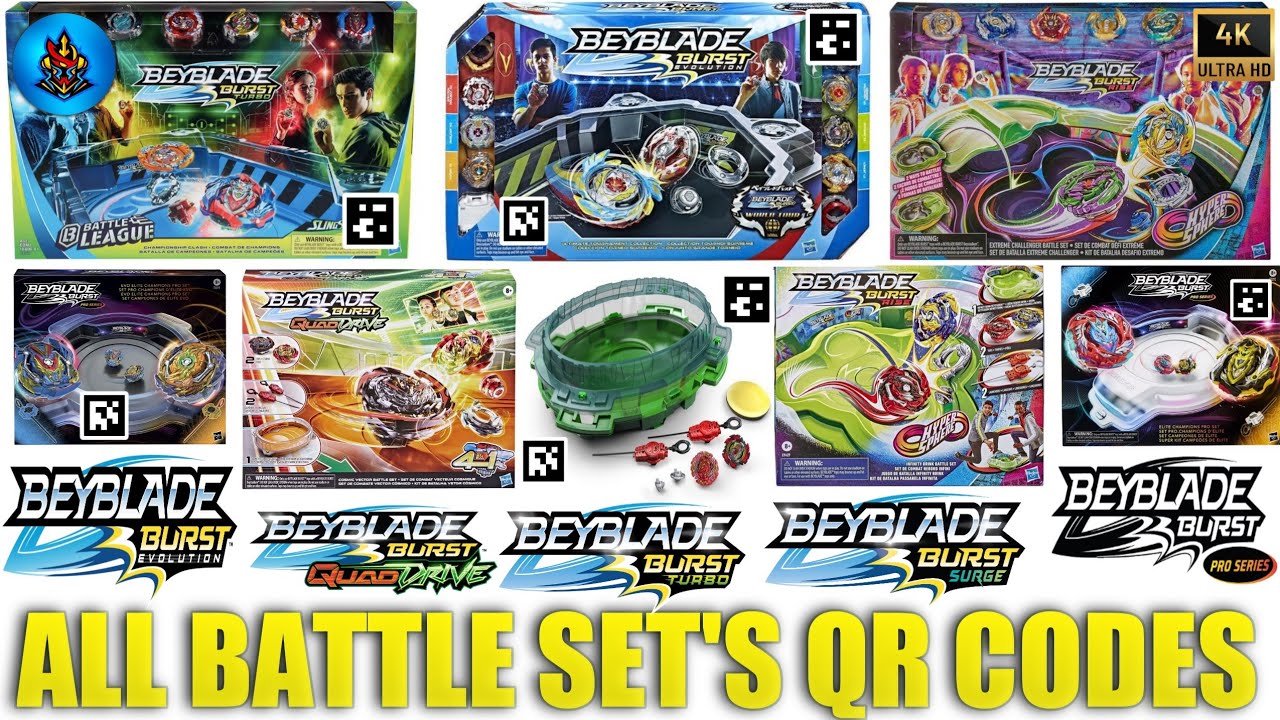 Todos Beyblade Burst Quad Strike QR Codes + Pro Series #beyblade #beyb