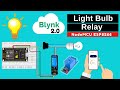 Control Light Bulb and Relay using Blynk Mobile App