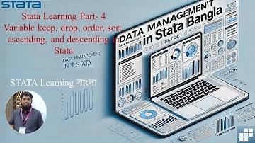 Variable keep, drop, order, sort, ascending, and descending in Stata | Stata Learning Part- 4