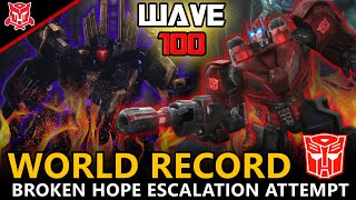 Reaching The Transformers War For Cybertron Wave 100 Escalation Record! - WFC Multiplayer(2024)
