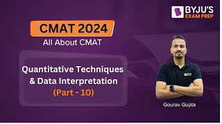 CMAT 2024 | CMAT Quantitative Techniques & Data Interpretation  Part 10  #cmat2024 #cmatexam