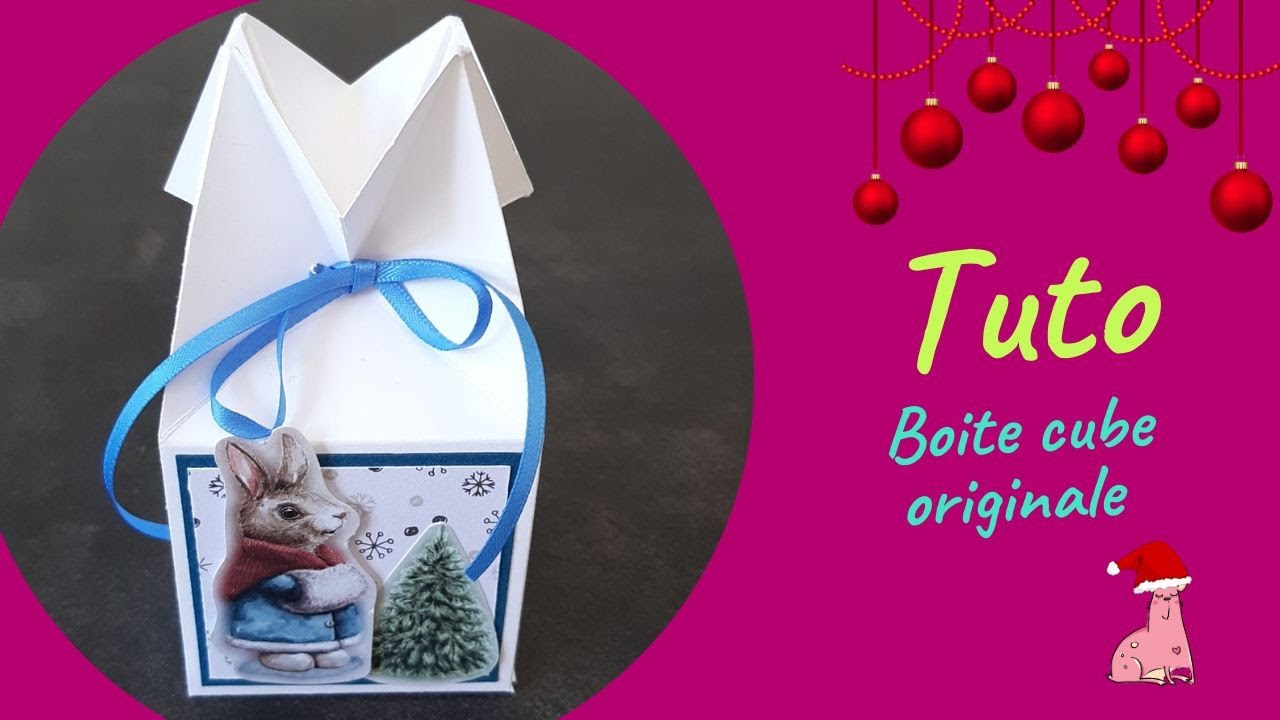 Tuto boite cube originale (boite n° 32) - YouTube