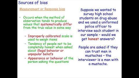 Sampling Part 2 (Bias in Sampling) Video