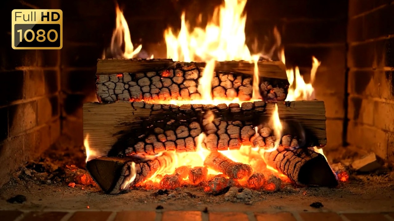 10 Hours Fireplace Sounds for Deep Sleep | Cozy Crackling Fire Ambience #2