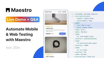Live Demo + Q&A: Automate Mobile & Web Testing with Maestro