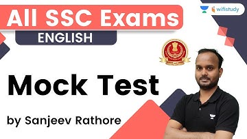 Mock Test | English | SSC CGL/CHSL | wifistudy | Sanjeev Rathore