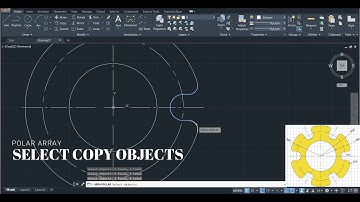 Making a 2D Practice drawing in AutoCAD with Polar array command