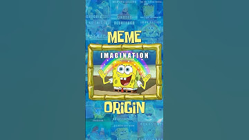 "IMAGINATION" meme origin 🌈✋ | spongebob #shorts