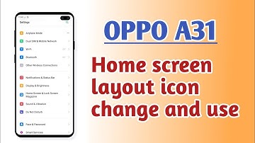 OPPO A31 , Home screen layout icon How to use and change Home screen layout icon