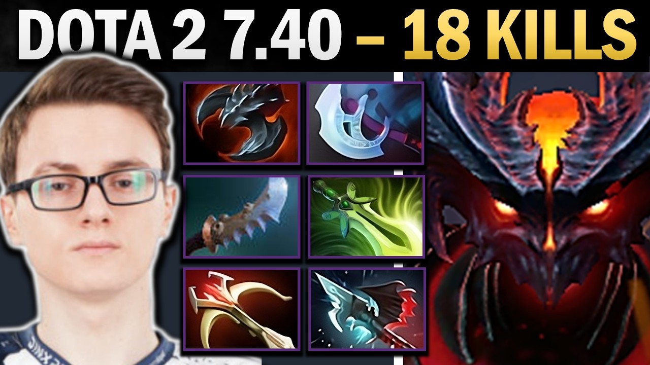 Shadow Fiend Pro Carry with 18 Kills and Manta - Dota 2 Gameplay