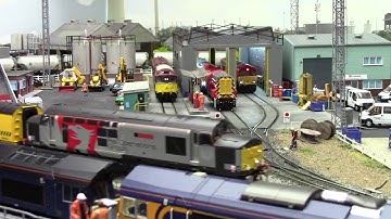 Lights added to the shed, signal box and other buildings