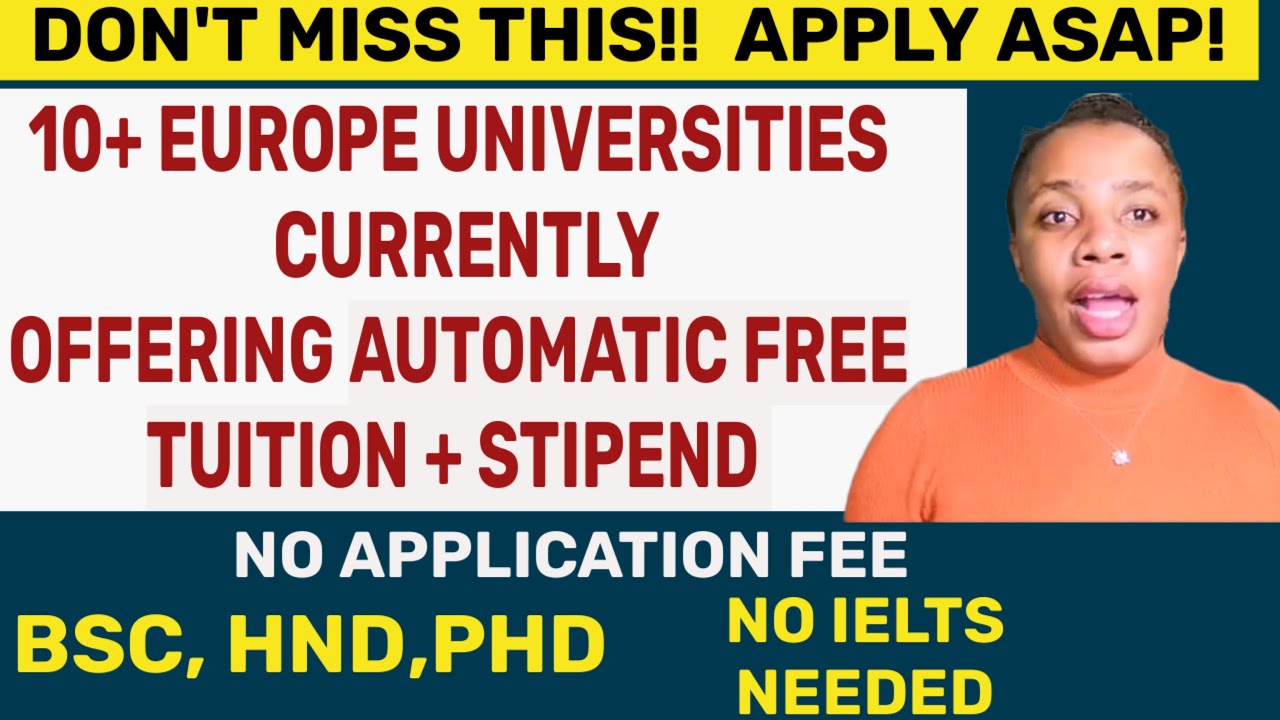 free tuition phd in europe