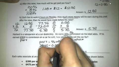 Percent Unit: Various Multi-step Problems PART I