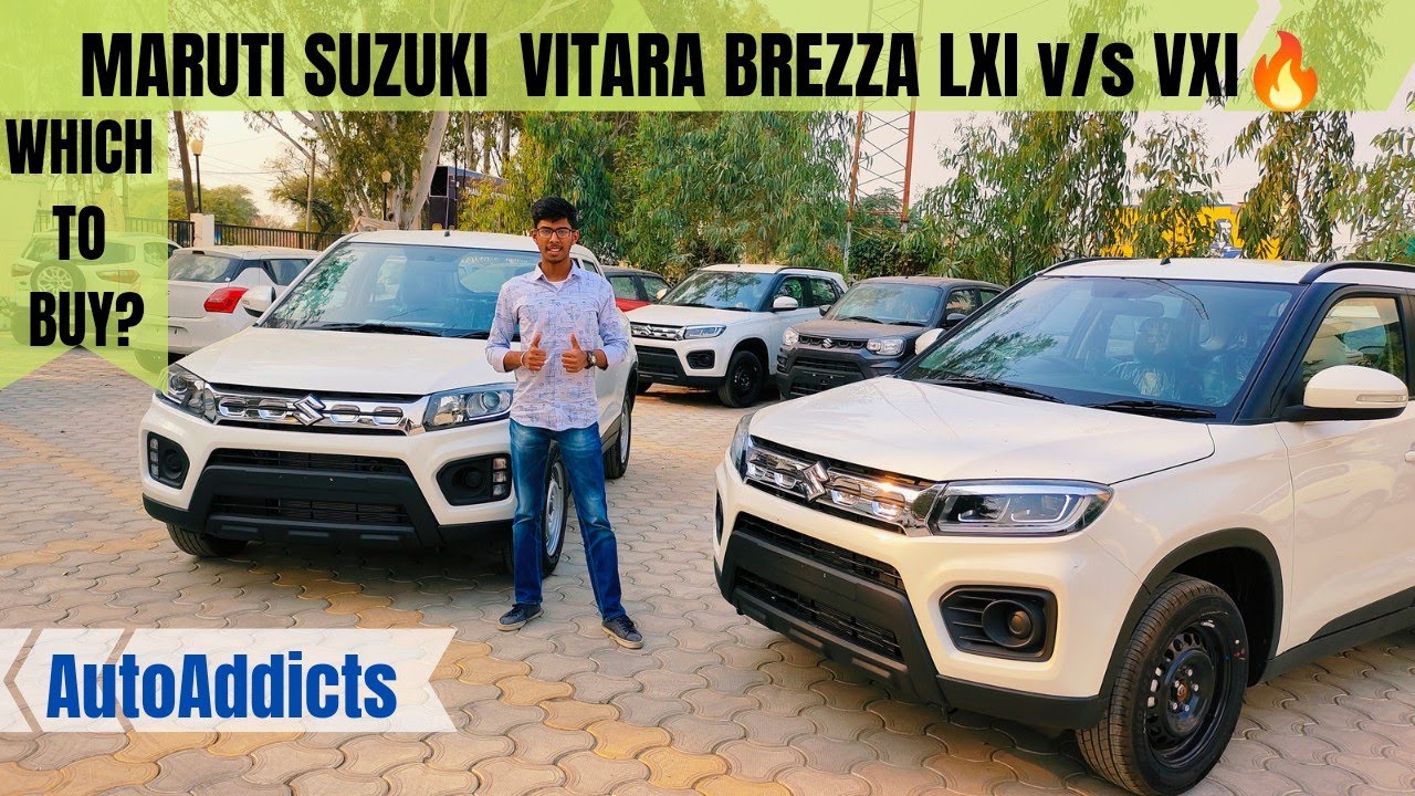 VITARA BREZZA Lxi V/S VITARA BREZZA Vxi🔥THE BEST COMPARISON  EVER✅ #marutisuzuki #vitarabrezza