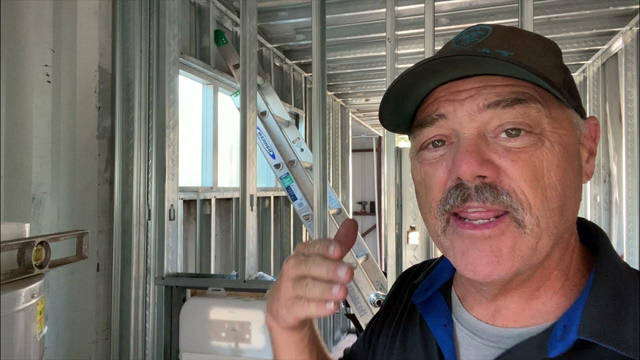Ep 8 Installing interior framing with metal studs YouTube