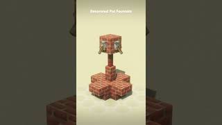 Decorated Pot Fountain | Minecraft Mini Tutorial | #minecraftbuilding #minecrafttutorial #minecraft