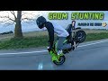 Grom stunting   playing in the street  kyle sliger stunt