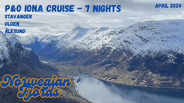 P&O Iona 7 Night Norwegian Fjord Cruise from Southampton. Stavanger, Olden, Alesund.  Loen Skylift