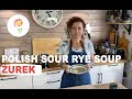 Polish sour rye soup  urek how to make polish food by polish your kitchen