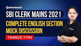 Complete English Section - Mock Discussion | SBI Clerk Mains 2021 | Harshita Ma'am