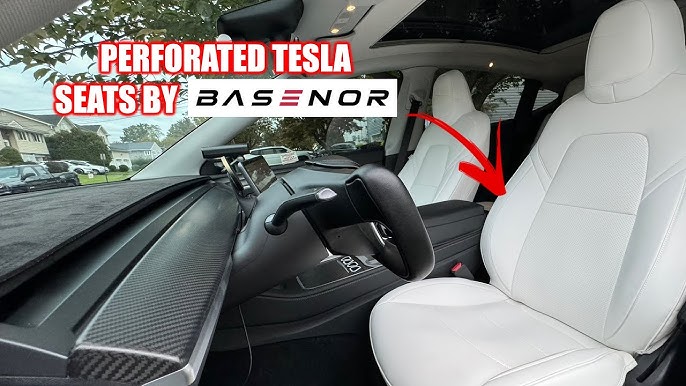 Xipoo Seat Cover Compatible with Tesla Model 3 Model Y Car Seat Cover PU  Seat Protector Replacement for 2017-2023 Tesla Model 3 2020 2021 2022 2023