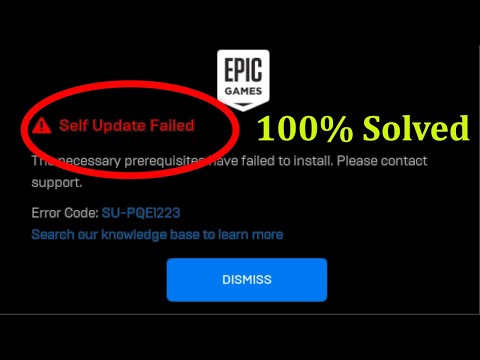 Fix Self Update Failed || Error Code SU_PQE1223 || EPIC Games || Fortnite Game Installation Error