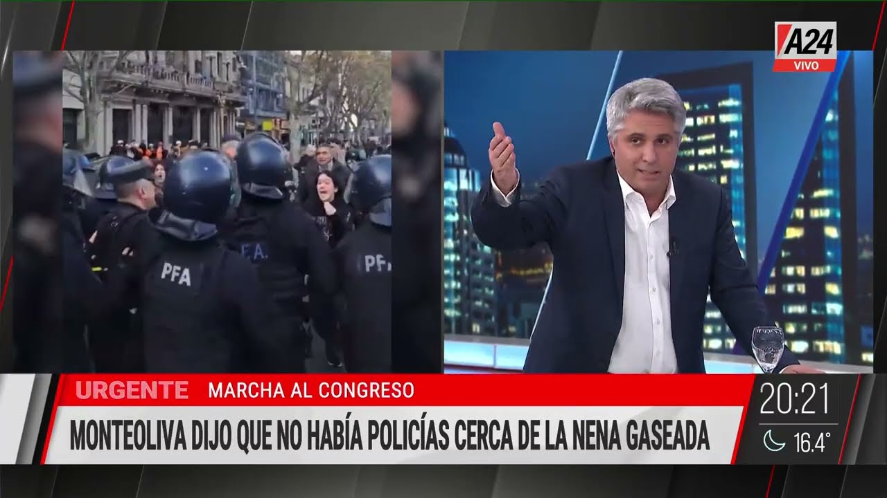 Video: así rociaba la Policía con gas pimienta a la nena en la marcha del Congreso