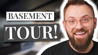 I Painted My Ceilings BLACK - and It Looks AMAZING | Basement Tour