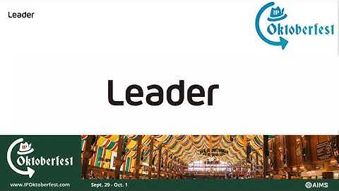 Leader   AIMS IP Oktoberfest   LT4611   September 2020