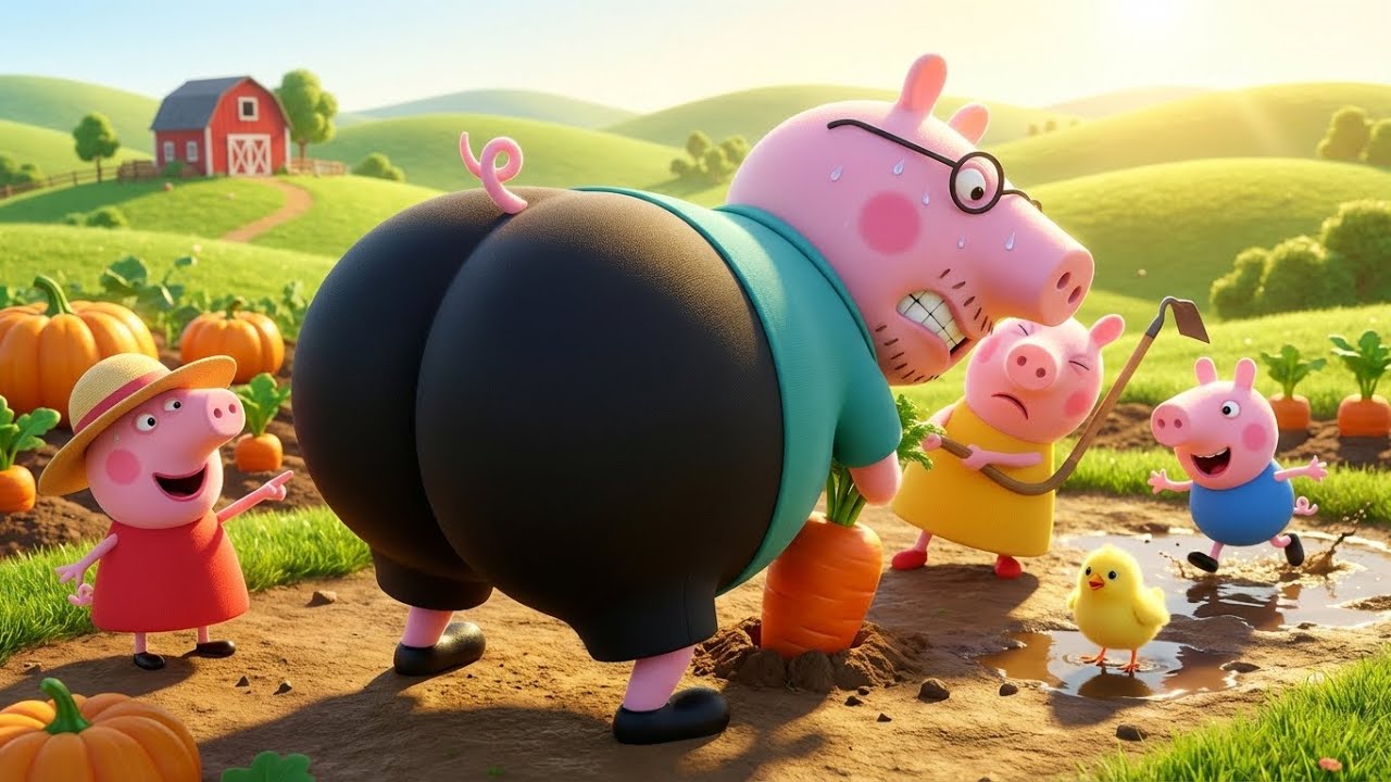 WOW! Can Daddy Pig Pull The Giant Carrot For Peppa Pig? | PEPPA 3D ANIMATION