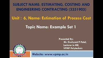 Unit 6 Example set 1 | ECC | 3351905 | Mr. Dushyant P Patel