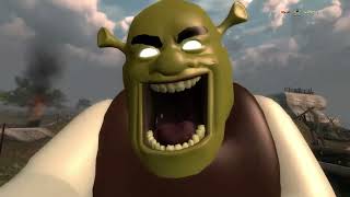 SCARY SHREK @ WW2 FRONTLINE #gmod #nextbot