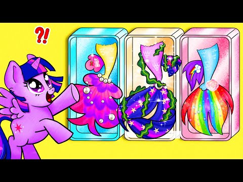 PONY Transformation: Twilight Finds Her Missing Tail | Paper Stop Motion | 재미있는 스톱 모션 만화