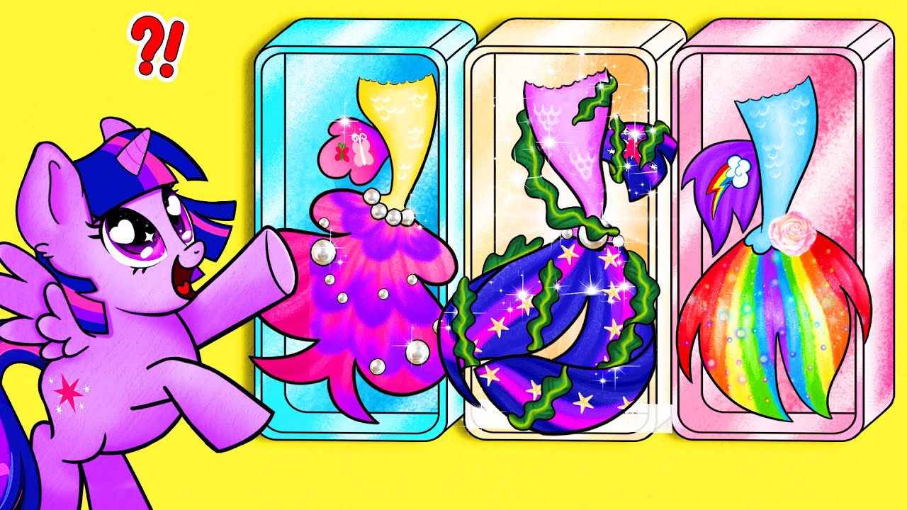 PONY Transformation: Twilight Finds Her Missing Tail | Paper Stop Motion | 재미있는 스톱 모션 만화