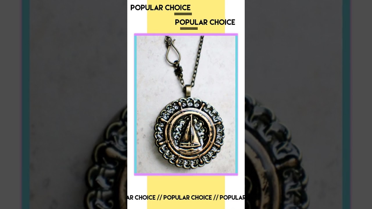 Music box locket with a nautical theme