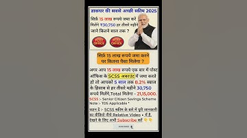 Senior Citizen Savings Scheme 2025 Update | SCSS Rules and Complete Information ||