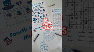 Free July 4th activities for kids! Check out our FREE PRINTABLES #july4th