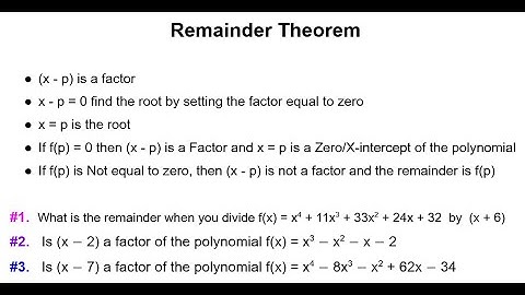 Remainder Theorem