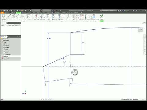 Inventor Setting Up Constraints and Centerline For Revolve