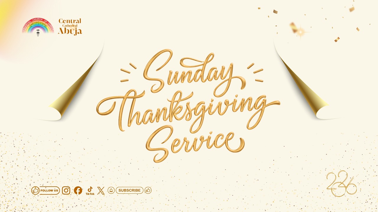 SUNDAY 27TH SEPTEMBER 2026 THANKSGIVING SERVICE