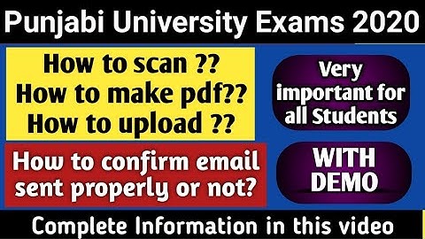 How to scan and upload paper online Exams|Punjabi University Online Exams demo 2020