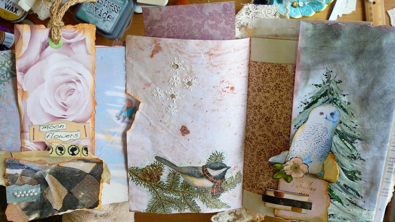 A snow-covered world junk journal A snow-covered world junk