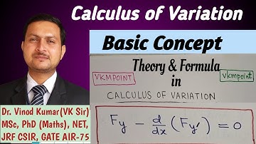 Calculus of Variation | Basic Concept | Theory & Formula | Eulers Equation for Extremals | NET CSIR